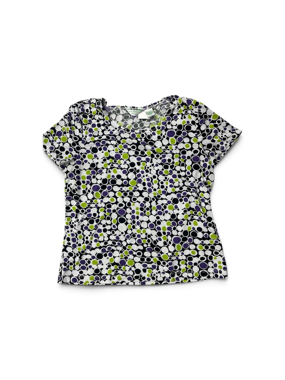 Laura Ashley Short Sleeve Tee in Navy, White & Lime